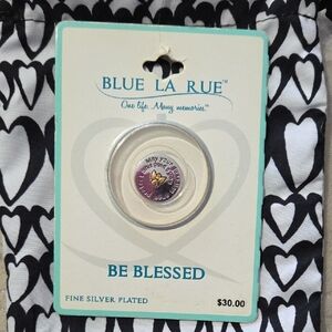 Blue La Rue 'Be Blessed' Fine Silver Plated Charm